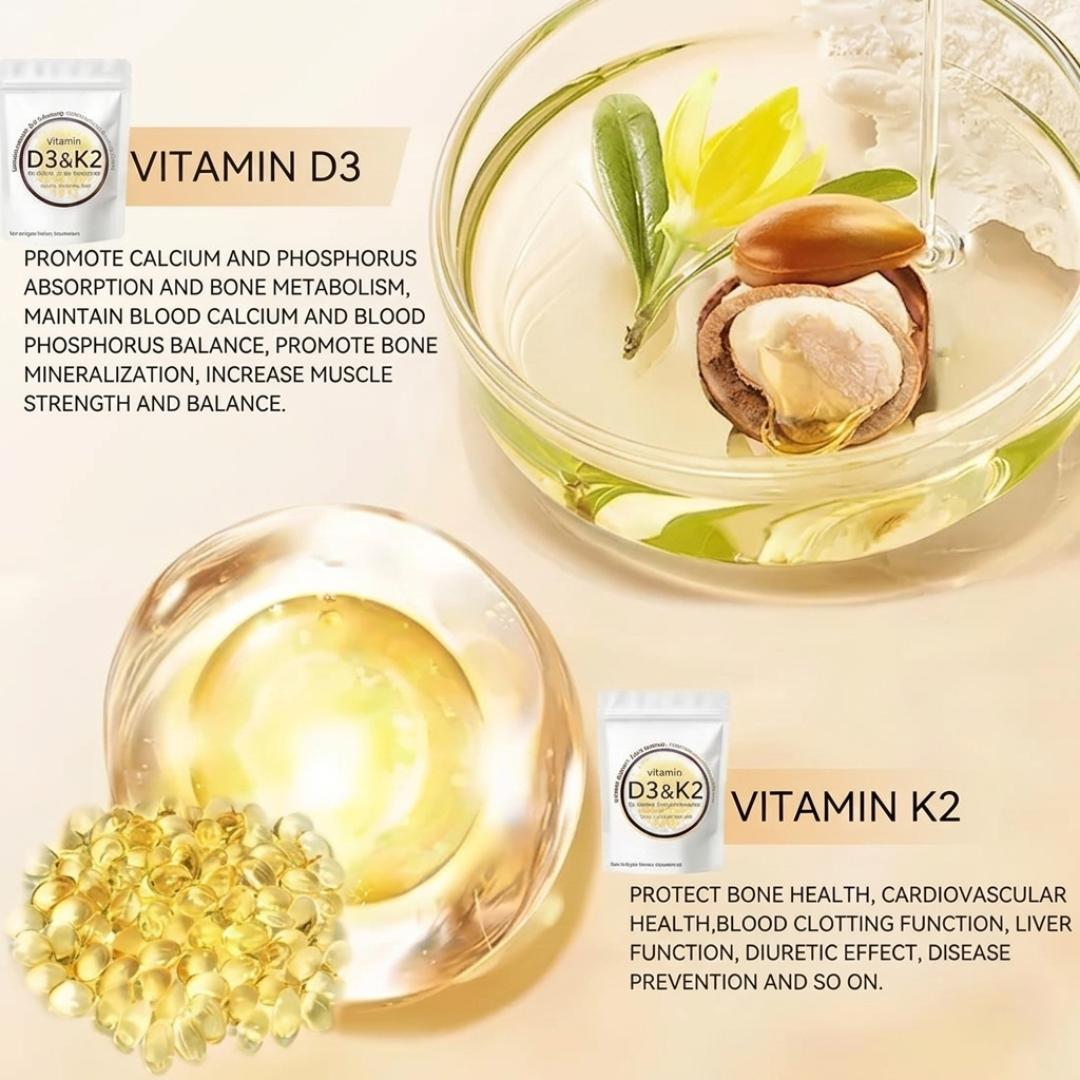Calmora D3 + K2 Muscle & Mood Softgels