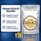 Vitamin D3 & K2 benefits